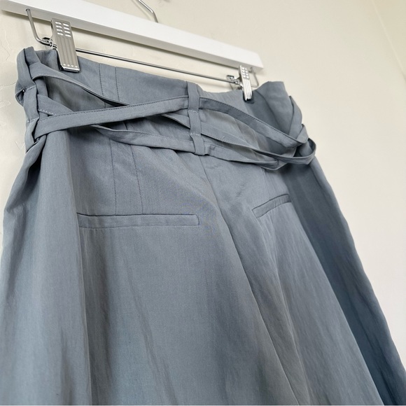 Vince Tie Waist Straight leg Trousers In Aqua Stone - Picture 7 of 16